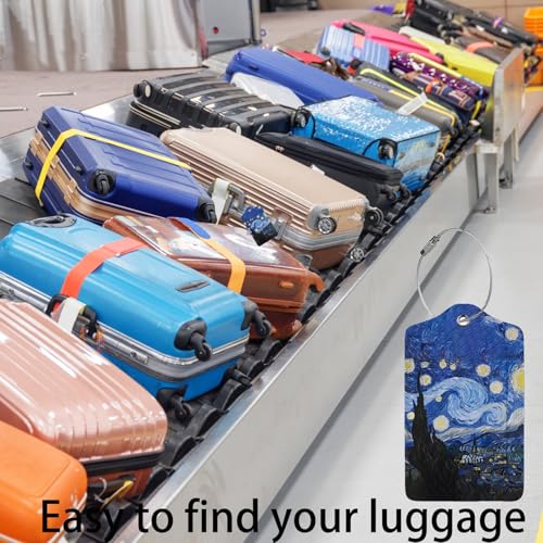 Abstract Starry Night 2 Pcs Luggage Tags (Abstract Starry Night)