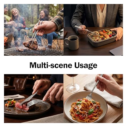 99.99% Pure Titanium Travel Cutlery Set (Titanium)