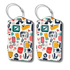 Luggage Tags for Suitcases (Abstract Doodles)
