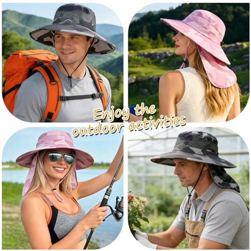 Sun Hats for Men Women (Camopink)
