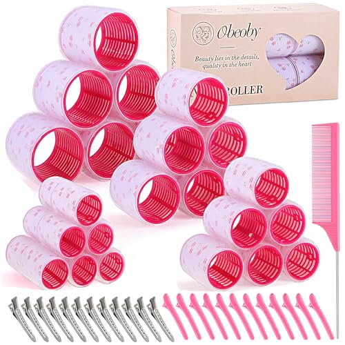 4 Sizes Hair Rollers for Women Self (Cherry Print)
