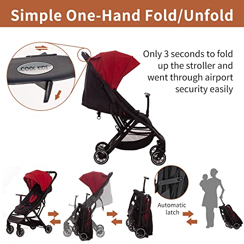 Lightweight Travel Stroller (Red)