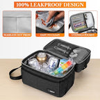 Insulated Lunch Bag for Men Women (Heather Charcoal)