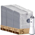 Rechargeable Pump Vacuum Bags for Travel Packing (15 Large Size)