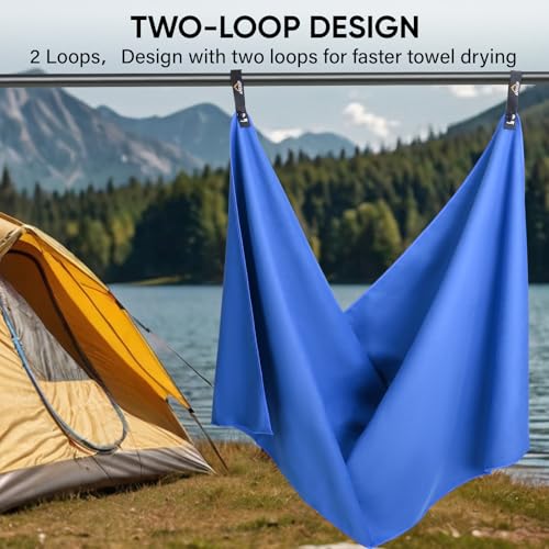 Microfiber Travel Towel (Dark Blue / 60"×30" Single)