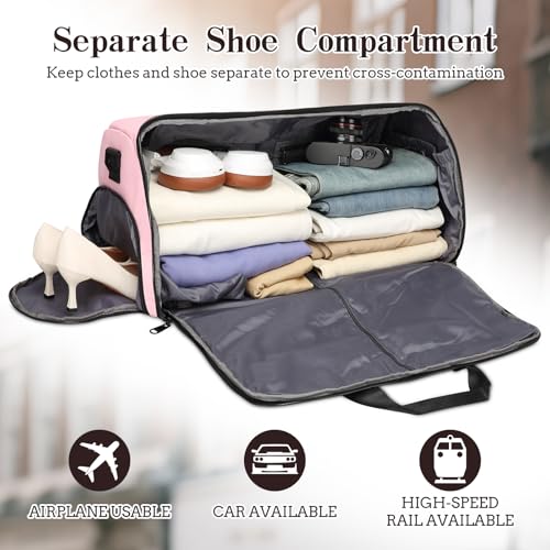 Garment Duffle Bags for Travel (Pink)