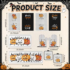 10 Pcs Halloween Kitchen Decor Set Pumpkin Kitchen Rugs (Black, Gray / Halloween Pumpkin)