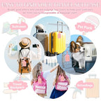Personalized Initial Luggage Tags for Suitcase (Pink Leather,glod Letter / H)