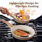 11inch Ceramic Nonstick Frying Pan Paella Pan (11 Inch / CERAMIC Taupe)