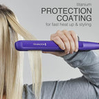 1" Flat Iron Hair Straightener with Anti (Purple / 1 inch)