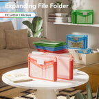 6 Pack Plastic Expanding File Folder (6 Pack Rgb Color)