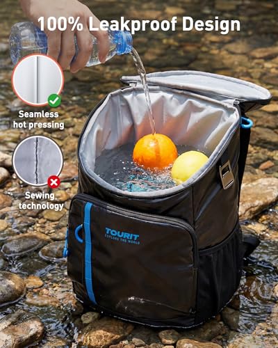 Cooler Backpack Insulated 30 Cans (Gold / Circular zipper)