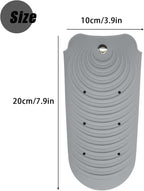 Heat Insulating Silicone Mat Pouch for Hair Styling Tools, Curling & Flat Irons Anti-Slip Travel Cover, Small Portable Straightener Pad for Curler Wands Storage, Hot Waver (Grey)
