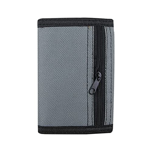RFID Blocking Canvas Wallet for Men and Women (Grey)