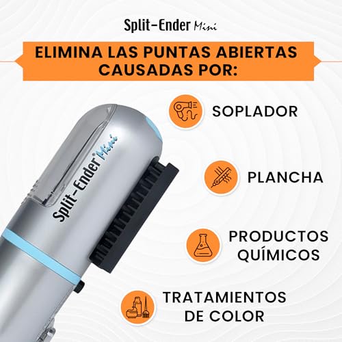 Mini Cordless Split End Hair Trimmer for Dry (Blue / AAA Battery-Powered)