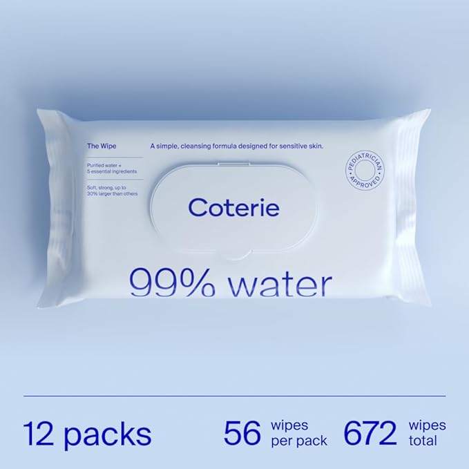 Coterie Baby Wipes for Sensitive Skin, Plant-Based and Plastic-Free Fibers - Image 6