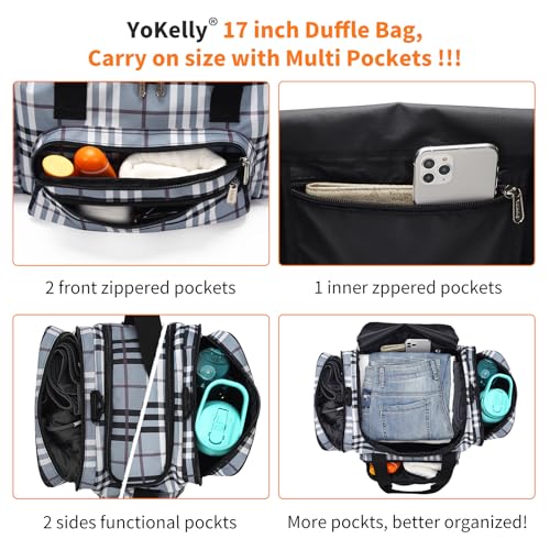 17 inch Small Duffle Bag (Gray/White / 17 inch)