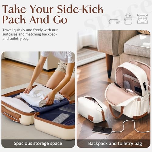 Luggage Set Hardside Suitcase (3 piece set (BP/TB/20) / White)
