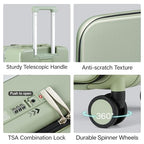 28 Inch Checked Luggage (Bamboo Green / 28 Inch)