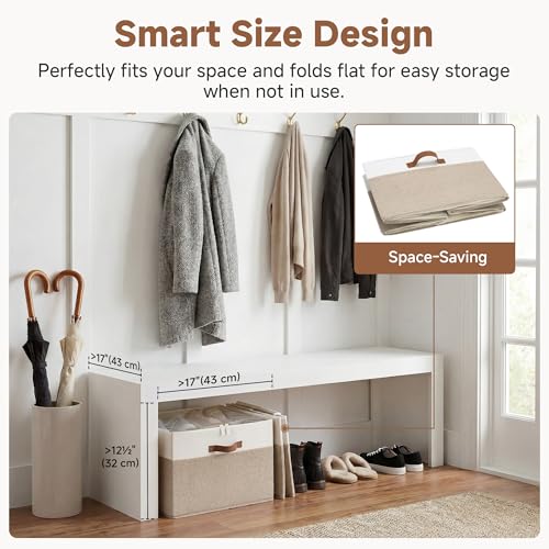 2-Pack 32-Pair Closet Shoe Storage Organizer, Brown and White (Brown & White / Medium-2 Pack)