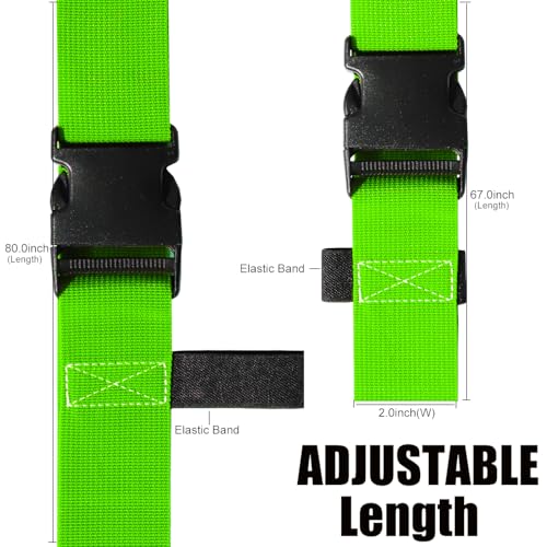 Luggage Straps for Suitcases TSA Approved (Limegreen)