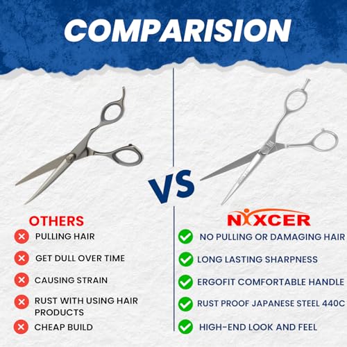 Professional Scissors 6.5" Korean Convex Edge Blade (Hair Cutting Scissors / KOREAN CONVEX EDGE 6.5")