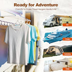 White Travel Hangers with Clips (10 Pack + 10 x Clips + 1 x Storage bag / White)