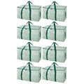 8 Pack Oversized Moving Bags with Reinforced Handles (8-Pack / Antique Folidage)