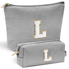 Initial Makeup Bag (Black / L)