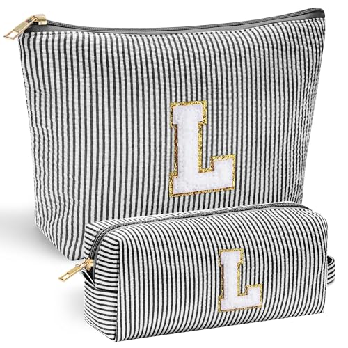 Initial Makeup Bag (Black / L)