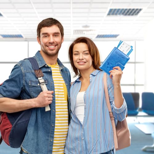 Passport Holder for Travel Essentials (blue / Magnetic Clasp)