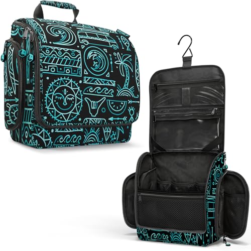 Hanging Travel Toiletry Bag (Surfing Vibes)
