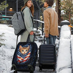 Cute Patriotic Cat Luggage Cover (#19 / XL(fits 32-34Inch suitcase))