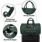 Garment Bag for Travel With Toiletry Bag Convertible Carry On Weekender Bag Large Travel Duffel Bags for Women 2 in 1 Hanging Suitcase Suit Travel Bags for Women & Men 3pcs Set (H-green)