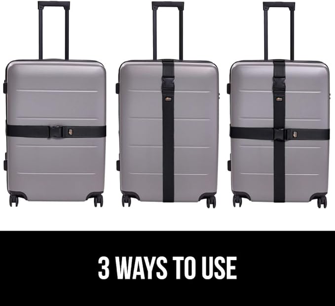 GORILLA GRIP Heavy Duty 8 Pack Adjustable Luggage Straps - Image 6