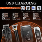 Hair Clippers for Men with LED Display (Matte Black)