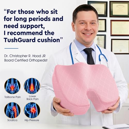 Seat Cushion Memory Foam Office Chair Cushion (XXX-Large / Pink)
