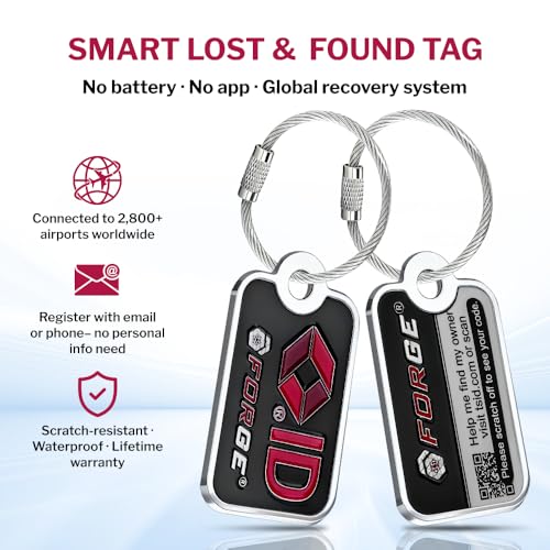 TSA Approved Luggage Locks and Lost & Found Tags (Black 2 & TSID)
