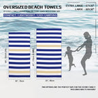 Microfiber Beach Towel Sand (F-set (9) / Large(60x30"))