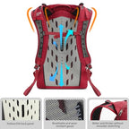 Hiking Hydration Backpack with 2L (Red-3L Water Bladder)