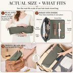Hair Tools Travel Bag and Heat Resistant Mat 17" (Olive)