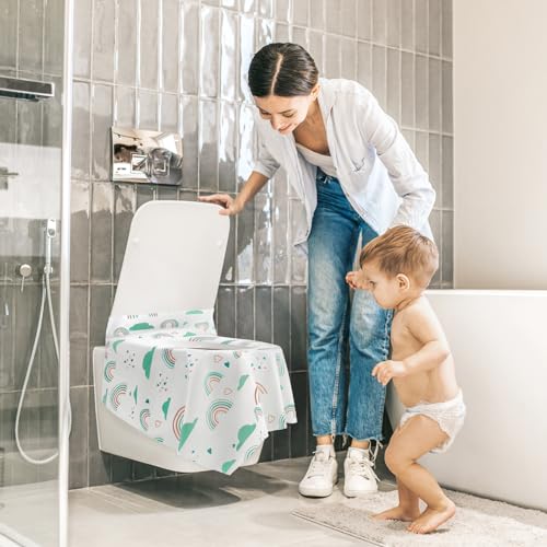 30 Pcs Toilet Seat Covers Disposable for Toddlers & Adults (Rainbow / 30Pack)
