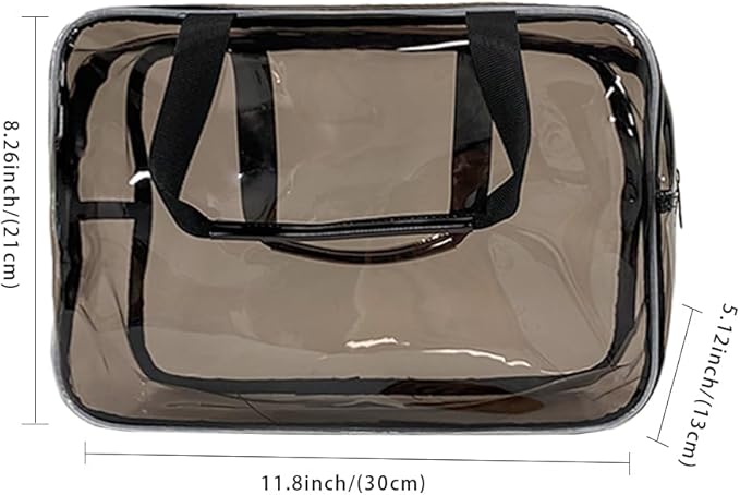 Travel Clear Waterproof PVC Bag, Toiletry Carry Pouch Makeup Artist Bag - Image 3