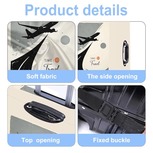 Grey Luggage Cover Washable Suitcase Protector Anti (Grey / M(fits 24-26Inch suitcase))