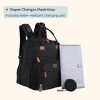 BabbleRoo Extra Large Diaper Bag Backpack, Expandable Baby Bag - Image 7
