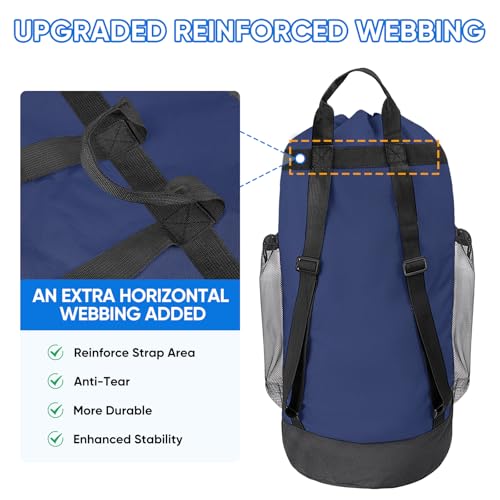 120L Laundry Bag Backpack (120L / Navy)