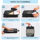 Compression Packing Cubes for Travel (10 Mesh/Black / 10 Set)