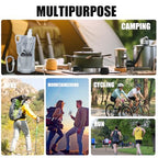2 Pack 1L Hiking Collapsible Water Bottles with Mountaineering Buckle (33oz-2pcs)