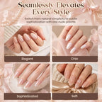 Beetles Nude Jelly Gel Polish Set with Chrome Powder (A - Sheer | Nude | Ballerina Dream)