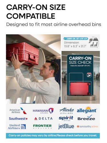All Aluminum Carry On Luggage (Red / Carry-on)